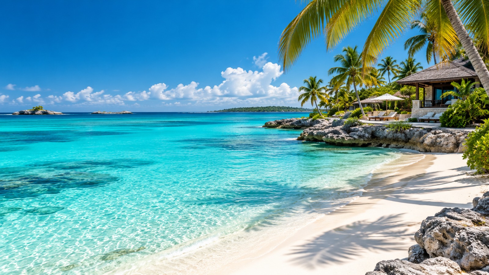 Bahamas — turquoise sea and tropical island scenery